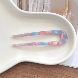 South Korea France Gold Label Blogger Same Small U-shaped Hairpin French Princess Head Maruko Head Flower Bud Hair Insertion