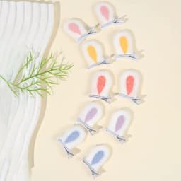 10Pcs Rabbit Ears Hair Clips Cute Cat Ear Hairpin Little Girl Kids Creative Cosplay Birthday Party Daily Accessories Headwear