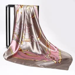 90*90cm Women Square Silk Scarf Luxury Brand Large Shawl Neckerchief Print Headband Female Foulard Bandana Wraps Hijab Scarves