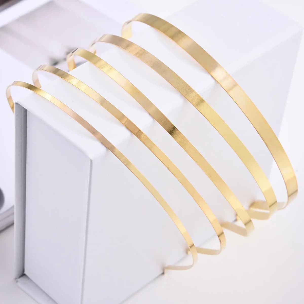 1pcs Stainless Steel Headband 3/4/5/6/7mm Gold Silver Black Color Blanks Head Hoop Base for Diy Jewelry Making Bride Headwear