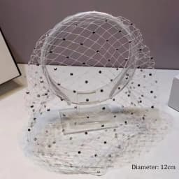 Retro Elegant Birdcage Veil White Black Headband Veil for Brides Cover Face Net Mask Hair Jewelry Women Girl Wedding Headwear