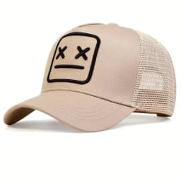Fashion Robot Embroidered Baseball Hat for Men and Women Hip Hop Spring and Autumn Outdoor Adjustable Casual Hat Sunscreen Hat