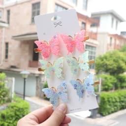 6/12Pcs Colorful Glitter Butterfly Hair Clips Girl Hairpins Barrettes Women Sweet Hair Ornament Fashion Hair Accessories