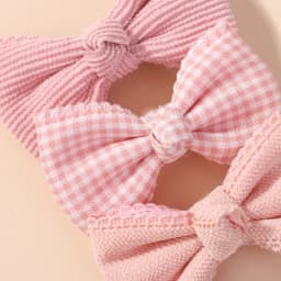 2pcs/set Cute Cotton Plaid Hair Bows Clip for Baby Girls Summer Colorful Print Flower Hairpin Barrette Headwear Hair Accessories