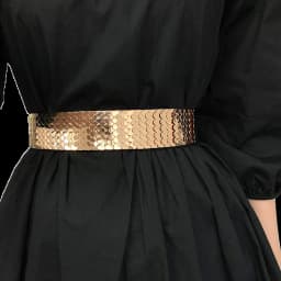 Women's wide version summer versatile decorative Western suit skirt belt new style elastic black holeless leather belt