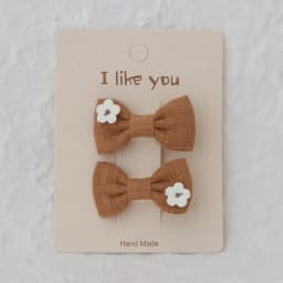 Cute Handmade Children's Hair Clips, Lovely Headwear, Trendy Baby Hair Accessories, Full coverage fabric Hairpin Bows for Girls