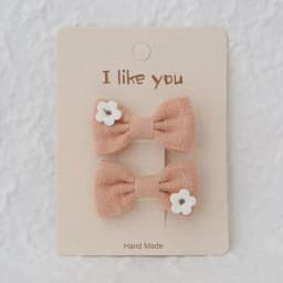 Cute Handmade Children's Hair Clips, Lovely Headwear, Trendy Baby Hair Accessories, Full coverage fabric Hairpin Bows for Girls