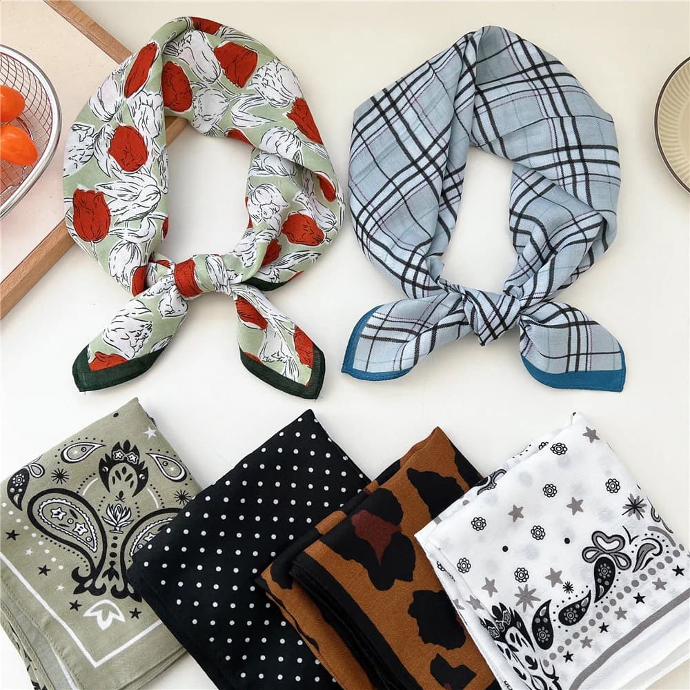 65*65cm Headband Hairband Bandanas Hair Scarf Square Scarf Hairscarf Headscarf Turban Shawl Wrap