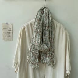 Spring and Autumn New Crumpled Small Floral Scarf Retro Mori Pastoral Silk Shawl Fashion Trend