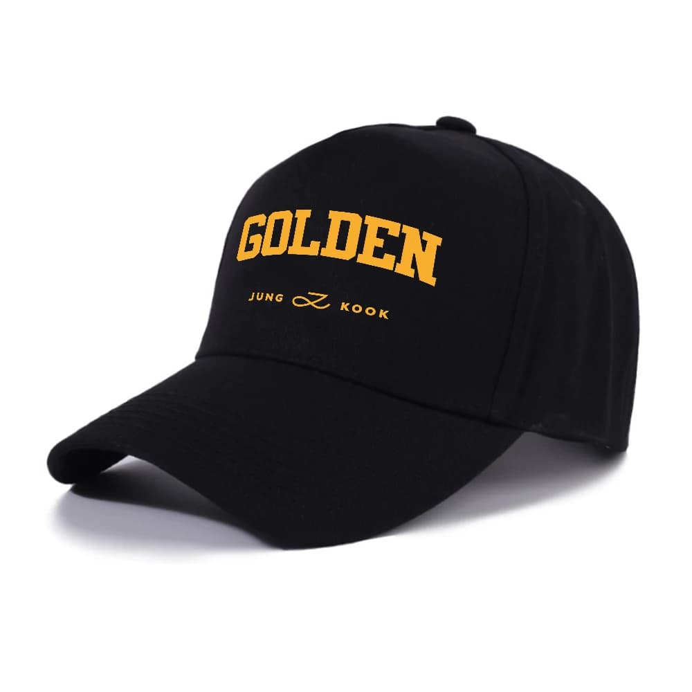 Kpop JUNGKOOK Athletic Baseball Cap JK Jung Kook GOLDEN Adjustable Size Graphic Print Ponytail Women's Hats Gorras Para Hombres