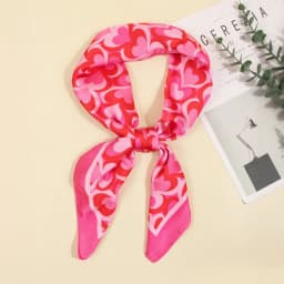Luxury Silk Feeling Square Scarf Women 2024 Print Satin Neckerchief Spring Hair Band Foulard Bandana Echarpe Tie Shawl Wraps