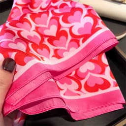 Luxury Silk Feeling Square Scarf Women 2024 Print Satin Neckerchief Spring Hair Band Foulard Bandana Echarpe Tie Shawl Wraps