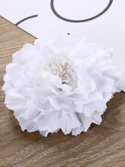 Fashion Peony Flower Women Hair Clip DIY Straw Hat Accessories Beach Holiday Bohemia Emulation Girl Hair Barrettes Headband
