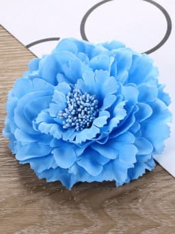 Fashion Peony Flower Women Hair Clip DIY Straw Hat Accessories Beach Holiday Bohemia Emulation Girl Hair Barrettes Headband