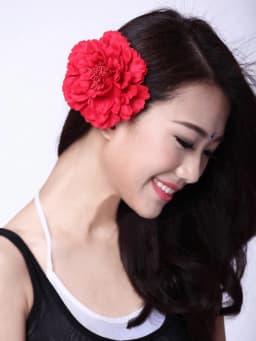 Fashion Peony Flower Women Hair Clip DIY Straw Hat Accessories Beach Holiday Bohemia Emulation Girl Hair Barrettes Headband