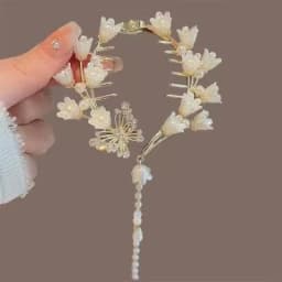 Women's Tassel Diamond Hair Clip Exquisite Glitter Maruko Headband Hair Claw Clip Elegant hair accessory For Girlfriend Wife