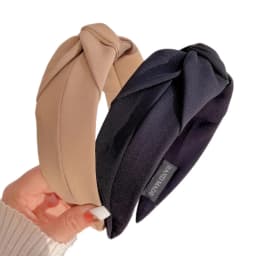 Solid Color Knotted Headband For Women Soft Fabric Wide Hairband Fashion Turban Hair Hoop Girls Daily Hair Accessories