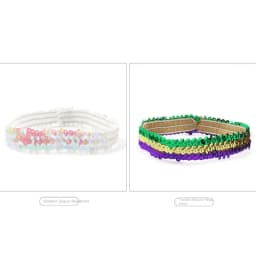 Indian Sequins Sequin Headband Headwear Hair Accessories Glitter Hairband Costume Women Fashion Elastic Hairbow Party Gift