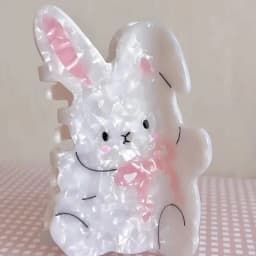 1PC Cute Rabbit Hair Claw - Cartoon Ponytail Clip, Cute Back-of-Head Updo Shark Clip & Hair Accessory