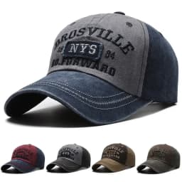 European and American Washed Denim Made Old Curved Brim Cap Alphabet Embroidered Baseball Capoutdoor Sunshade Sun Protection Hat