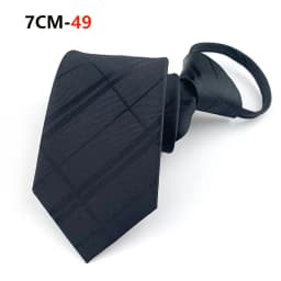 Zipper Tie Mens Necktie Lazy Pre-tied Ties Striped 7cm Neck Tie Zipper Necktie For Men Women Bridegroom Wedding Wholesale
