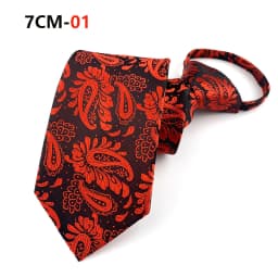 Zipper Tie Mens Necktie Lazy Pre-tied Ties Striped 7cm Neck Tie Zipper Necktie For Men Women Bridegroom Wedding Wholesale