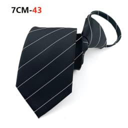 Zipper Tie Mens Necktie Lazy Pre-tied Ties Striped 7cm Neck Tie Zipper Necktie For Men Women Bridegroom Wedding Wholesale