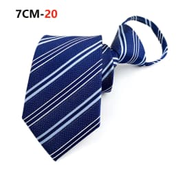 Zipper Tie Mens Necktie Lazy Pre-tied Ties Striped 7cm Neck Tie Zipper Necktie For Men Women Bridegroom Wedding Wholesale