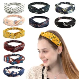 Fashion Bohemian Style Hair Bands Elastic Yoga Headband Women Headwear Print Vintage Cross Unisex Scrunchies Hair Accessories
