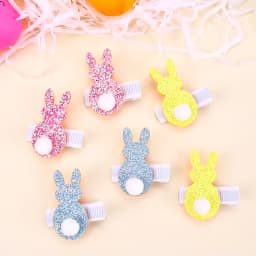 3Pcs Glitter Hair Clips Baby Girl Colourful Pink Rainbow Clouds Unicorn Handmade Barrettes School Headwear Hair Accessories