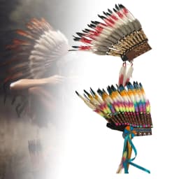 American Chief Indian Native Feather Headdress Decoration Prop for Celebrations Carnivals Themed Party Dance Show Halloween