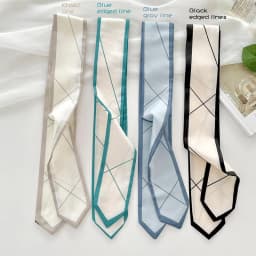 Versatile silk scarf thin long small silk scarf for Women, Aesthetic Boho Hair Scarf Wrap, Party Holiday Beach Weekend Unique