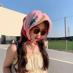 Flower Printed Headscarf Gentle INS Style Sun Protection Headband Towel French Pastoral Style Headband Women