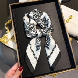 Luxury Paisley Print Square Scarf Soft Satin Scarf Neckerchief Popular Scarves Bandanna Suit Scarf Tie Neck Bag