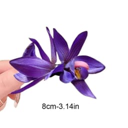 1pc Floral Hair Clip for Women Side Realistic Flower Hair Accessories Hairpin Orchid Hair Decoration Hair Flower