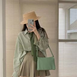 Brown retro tie women's fruit green coffee handmade casual shirt candy colored trendy versatile tie