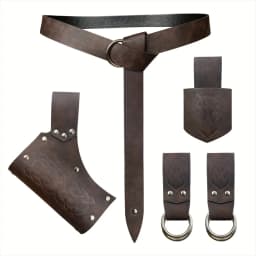 Medieval Belt Clothing Accessories Renaissance Skirt Hiking Viking Horn Belt Leather Cover Leather Cover Sword Frog