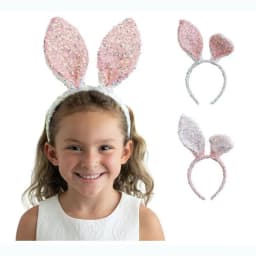 Easter Bunny Headband Cute Cartoon Glitter Bunny Ears Hairband Easter Decoration Costume Party Favor Headwear for Kids Wholesale