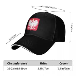 Polish Eagle In Red Shield Coat Of Arms Poland Summer Baseball Caps For Mens Personalized Male Beach Dad Hat Trucker Cap