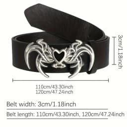 Fashion Women's Belt Retro Gothic Punk Style Personalized Irregular Buckle Belt Casual PU Leather Belt Y2k Belts For Men Women