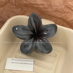 8cm/3.15in Women's Laser Mermaid Princess Flower Shaped Large-Size Brown Beige Lightweight Plastic Hair Clips Fashionable And