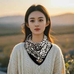 Luxury Design Magnetic Triangle Neck Protection Scarf For Women Cotton And Linen Scarf High-end Neck Scarf Spring Autumn Bandana