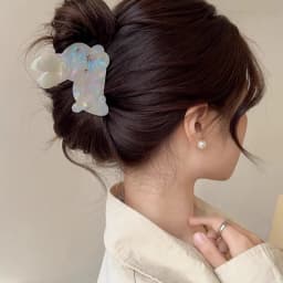 1pc new cute rabbit hair clip, acetate hair grab, suitable for less hair, hair clip, shark clip, clip, hair accessory, hair