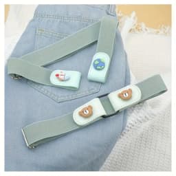 1pc Press Buckle Style Lazy Belt Women'S Versatile Jeans Belt Invisible No-Trace Elastic Stretch Belt Adjustable Length