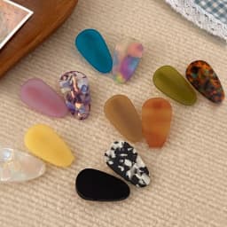 New Korean Acetic Acid Geometric Women Side Clip Fashion Fresh Girl Hair Clip Crab Retro Bangs Duckbill Clip Hair Accessories