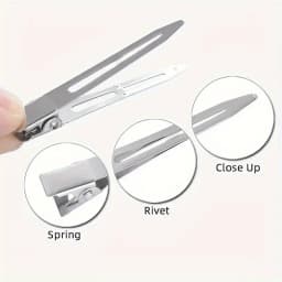 20/100pcs Positioning Metal Hair Clips Duck Billed Hairpins for Women Styling Tools Barber Hair Cut Clamps DIY Curls for Salon