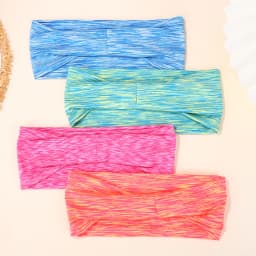 10Pcs Women Random Color Soft Elastic Hair Band Yoga Headband Sports Makeup Hair Hoop Vintag Headwrap Hair Accessories Wholesale