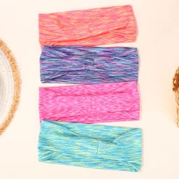 10Pcs Women Random Color Soft Elastic Hair Band Yoga Headband Sports Makeup Hair Hoop Vintag Headwrap Hair Accessories Wholesale