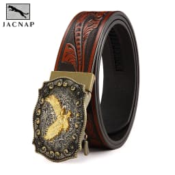 Men's Casual Style Belt PU Leather Belt Main Body Metal Buckle Belt Smooth Buckle Belt High-quality Male Belt 3.8cm