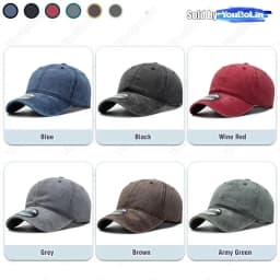 Four Seasons Simple Light Plate Solid Color Cotton Adjustable Baseball Cap Sun Hat Trucker Caps Dad Hats